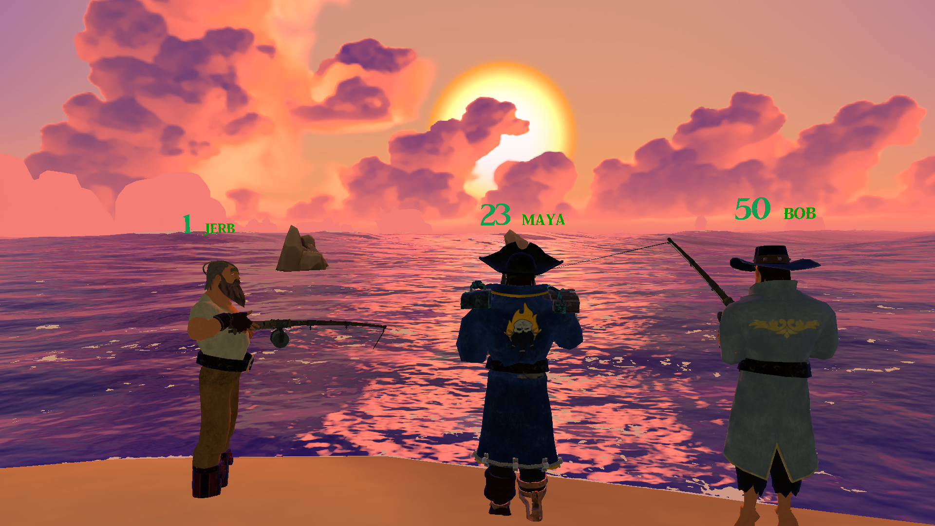 Dramatic sunset ship pursuit in Sail VR